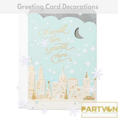 Christmas Snowflake Confetti Decoration- 1500pcs | Snowflakes Frozen Party Confetti | Winter Wonderland Birthday Baby Shower Wedding Sequins Chris...