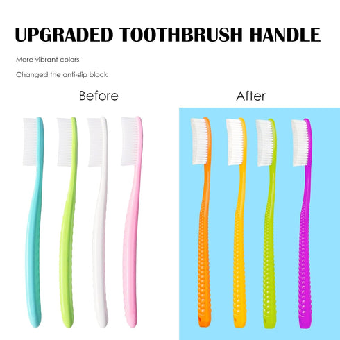 EasyHonor Giant Head Toothbrush, Hard & Firm Bristles BPA Free, 4 Pack White Hard Bristles...