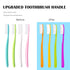 EasyHonor Giant Head Toothbrush, Hard & Firm Bristles BPA Free, 4 Pack White Hard Bristles...
