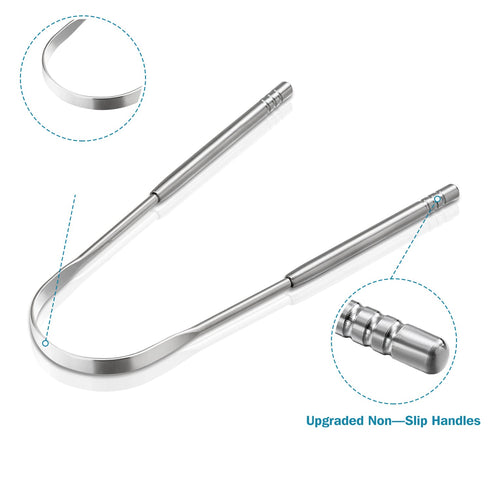 3 PCS Metal Tongue Scraper, Tongue Scrapers for Adults, Stainless Steel Tounge Scrappers, Tounge Scraper, Portable Tongue Scrappers YLYL...