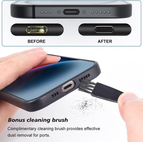 12PACK Lightning Anti Dust Plug with Easy-Grip Tab Compatible with iPhone 14,14 Pro Max,iPhone 13,13 Pro Max,12,11,11 Pro,X,XS,XR,8,7,iPhone Charg...