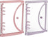 2 Pieces Clear PVC A6 Refillable Binder Covers, Shiny 6-Ring Personal Notebook Shell, Round Ring Binder Pocket with Snap Button Lock for Filler Or...