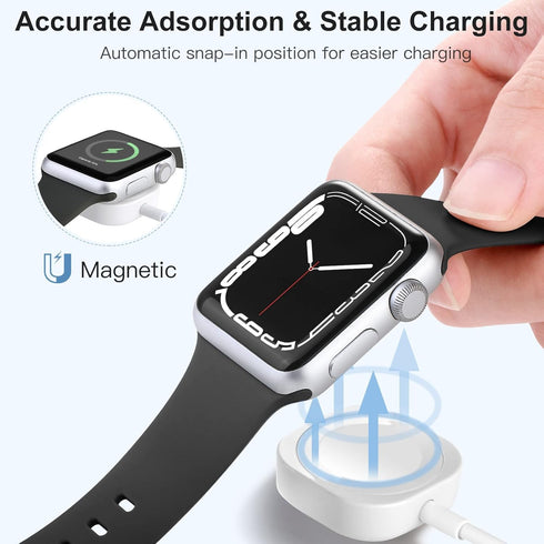 for Apple Watch Charger USB, 0.5M iwatch Charger Fast Charging Cable, Compatible with Apple Watch Series 9 8 7 6 5 4 3 2 SE SE2 Ultra, Magnetic Ch...