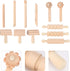 1 Set Wood Clay and Dough Textured Rolling Pins Wooden Clay Stamp for Arts Crafts Christmas Birthday...