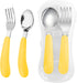 VANRA 2 Pieces Toddler Fork and Spoon Set with Travel Case 18/8 Stainless Steel Toddler Utensils Kids Silverware Children Flatware Child Cutlery S...