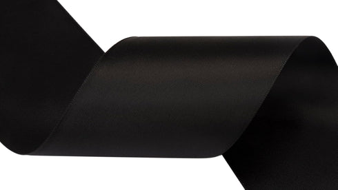 Black Satin Ribbon 2 1/2 Inch wide x 10 Yds - Large Ribbon Ideal for Bows, Gift Wrapping, Flower Bouquet, and Crafts...