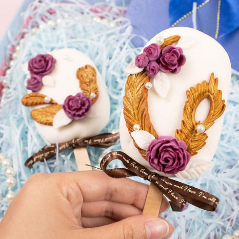 Funshowcase 32 Cavity Roses Flower Fondant Candy Silicone Mold for Sugarcraft Cake Decoration, Cupcake Topper, Polymer Clay, Soap Wax Making, Resi...