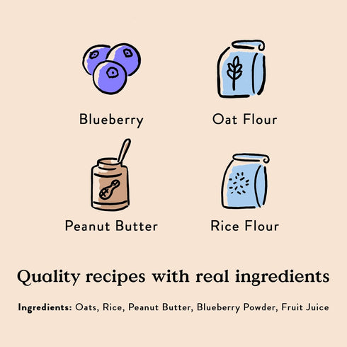 Bocce's Bakery PB + Blueberry Crispies Low-Calorie Wheat-Free Dog Treats, 10 oz...
