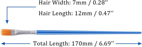 DECYOOL 100 Pcs Flat Paint Brushes,Small Brush Bulk for Detail Painting,Nylon Hair Brushes Acrylic Oil Watercolor Fine Art Painting for Kids,Child...