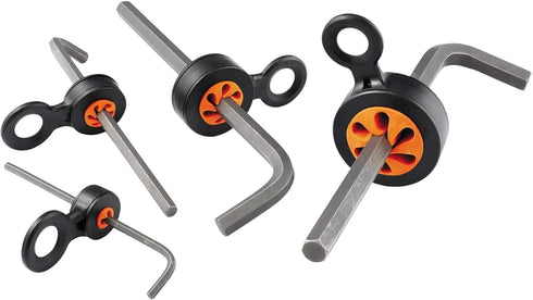 Hand Tool Attachment Slips, Easy Slide On Design, Connects to Tool Lanyards, Squids 3740, Variety Pack, 4-Pack,Black & Orange...