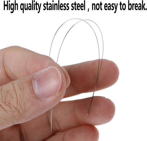 35 pcs (7Size) Beading Needles Stainless Needles Big Eye Needles with Bottle for Jewelry Making...
