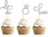 Donoter 48 Pcs Silver Glitter Diamond Ring Cupcake Toppers Love I Do Cake Picks for Wedding Engagement Party Decorations...