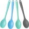 4 Pcs Silicone Mixing Spoons Nonstick Heat Resistant Silicone Cooking Spoon Multicolor Serving Baking Utensil for Kitchen Baking Serving Stirring...