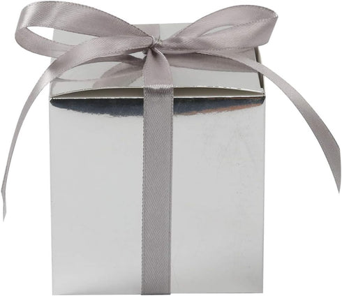 COTOPHER 60pcs Small Gift Boxes, Favor Boxes 2x2x2 inches Paper Gift Boxes with Ribbons Candy Box for Wedding Favors Baby Shower Bridal Shower Bir...