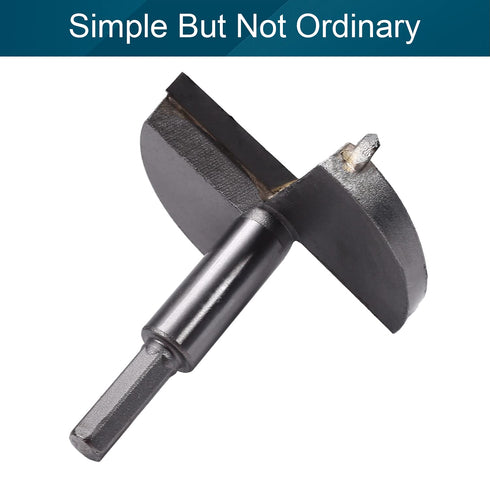 Utoolmart 80mm Forstner Drill Bits, Cemented Carbide Wood Cutter Tool, Hex Shank Woodworking Hole Saw Cutter, Length: 80mmLength Woodworking Hole ...