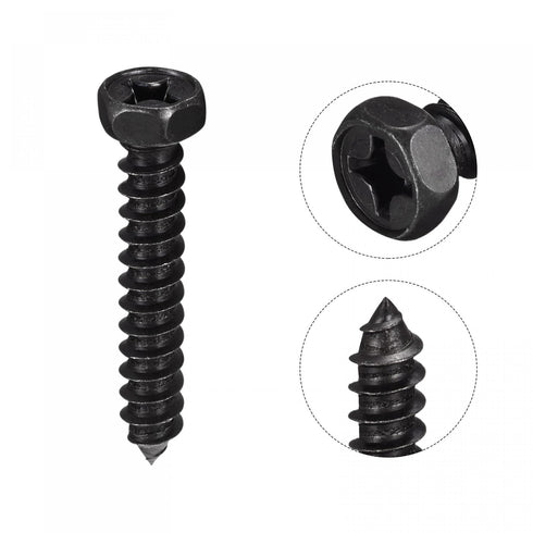 uxcell Hex Lag Screws,1/4" x 1-1/2" Carbon Steel Phillips Head Half Thread Self-Tapping Bolts for Deck Building or Joining Lumber 25pcs...
