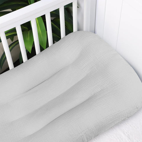 Hooyax Muslin Baby Lounger Cover Soft Organic Cotton Slipcover Fits Newborn Lounger for Baby Boys and Girls (Light Gray)...