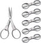 6 Pcs Folding Scissors, PIVHWIR Portable Telescopic Scissors Safety Travel Trip Scissors for Home Camping Office...