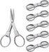 6 Pcs Folding Scissors, PIVHWIR Portable Telescopic Scissors Safety Travel Trip Scissors for Home Camping Office...