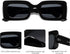 SOJOS Retro 90s Nude Rectangle Sunglasses Womens Mens Trendy Chunky Glasses...