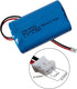 3.7v 5200mah Rechargeable Lithium Battery Pack with JST PH2.0-2Pin Plug for Bluetooth Speaker, Solar Light Battery, Outdoor lamp Battery, 1s2p Bat...