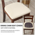 Chair Seat Covers set of 4 Stretch Off white Chair Covers for Dining Room Square Removable Washable Chair Protector Seat Cushion Slipcovers for Ki...