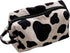 Cow Print Makeup Bag Corduroy Cosmetic Bag Cute Travel Pouch Bags White and Black Checkered Mini Makeup Purse Pouch Makeup Brushes Organizer Bag f...