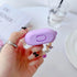 Cute Purple Case for Airpods 3rd Generation Cover for girl Women with Pom pom Flower Keychain & Cleaner Kit, Soft Silicone Airpods iPod 3rd Gen Pr...
