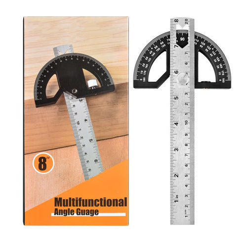 Protractor Angle Finder Carpenter Square Adjustable Aluminum Protractor Square and Angle Gauge for Carpenters & Woodworking Hobbyists with 0-180 D...