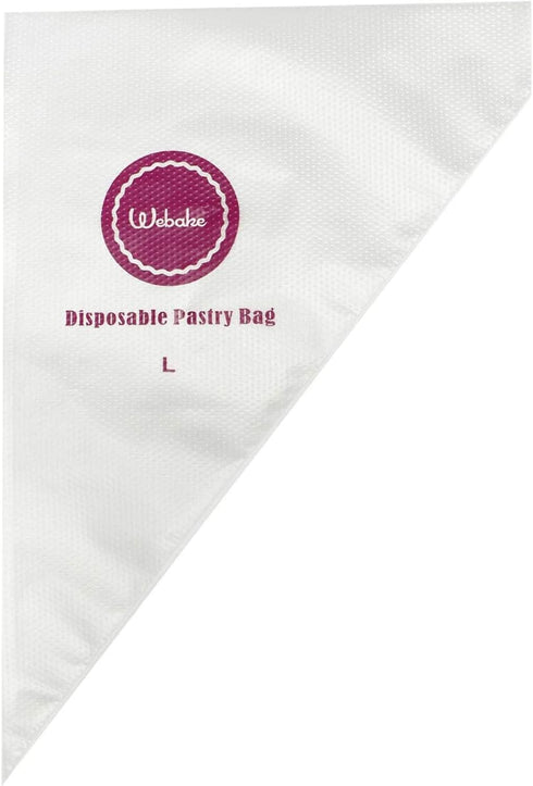 Webake 16 Inch Disposable Pastry Bags - 100pcs Large Icing Piping Bags for All Size Tips Couplers...