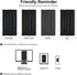 PiccoCasa Blackout French Door Curtain Panel - Blackout Door Curtain Solid Drapery with Tiebacks - 1 Panel Black W25 x L40...