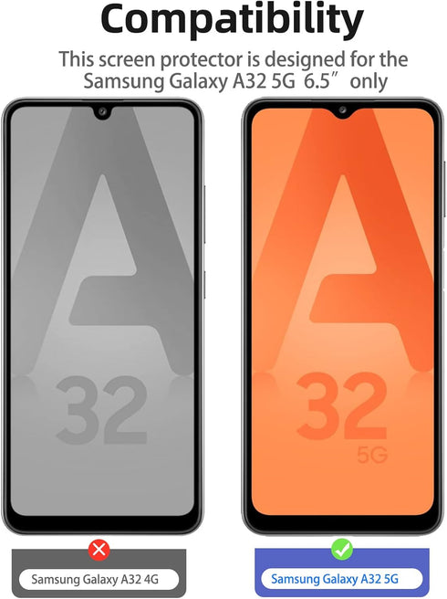 NEW'C [3 Pack Designed for Samsung Galaxy A32 5G Screen Protector Tempered Glass, Case Friendly Anti Scratch Bubble Free Ultra Resistant......