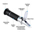 Alcohol Refractometer for Spirit Alcohol Volume Percent Measurement 0~80% v/v. Alcohol Volume Meter for Alcohol Liquor Production Spirit Alcohol M...