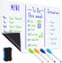 Magnetic Dry Erase Board, White Board with 4 Markers and Eraser, Magnet Whiteboard Sheet for Fridge, Writing Menu Organizer to Do List Chart for K...