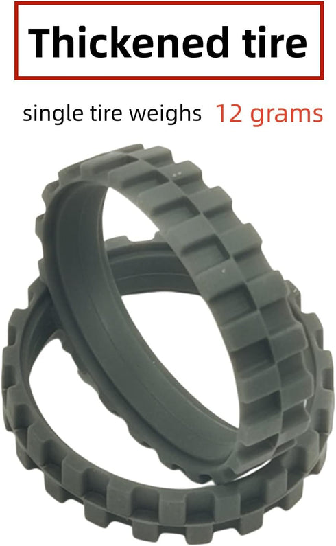 4 Pack Replacement Tires Compatible with iRobot Roomba j7, 500,600,700,800,900, e and i Series Models, Anti-Slip Wheel Tires Replacement, Great Ad...