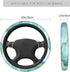 Teal Green Steering Wheel Cover Universal 15 Inch Turquoise Marble Steering Wheel Protector Covers Anti-Slip Neoprene Auto Car Accessories for Wom...