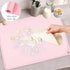 Pink Baking Mat-Multipurpose Kid Placemat Reusable Kitchen Countertop Mat Dough Pad with Raised Edges Silicone Heat Resistant Mat for Air Fryer (1...