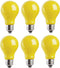 6 Packs 3W A60 LED Bug Light Bulbs Yellow LED Bulbs E26 Outdoor Bug Light Bulb 25W Equivalent 2000K Amber Glow Bug Light Bulb Night Light for Bedr...