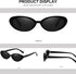 Vintage Small Oval Sunglasses for Women Men 90s Sunglasses Narrow Eyeglasses UV400 Protection 2 Pack...