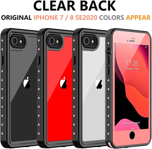 iPhone SE 2020 Case .iPhone 7/8/ SE 2020 Waterproof Case IP68 Underwater Full Body Protection with Built-in Screen Protector Shockproof Case for i...