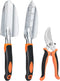 Garden Tool Set, 3PCS Sturdy Gardening Hand Tools Kit - Trowel/Shovel, Transplanter, Sharp Bypass Pruning Shears/Scissors/Clippers - Comfortable H...