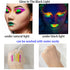 Glow in The Black Light Face & Body Paint, Neon Glow Fluorescent Face Paint Crayons for Halloween Club Makeup Xmas Glow Party...