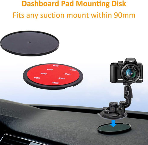 woleyi Windshield Dashboard DSLR Car Mount with Strong Suction Cup and Insurance tether use for Canon, Nikon, Sony, DSLR, Olympus, Pentax, HeroFib...