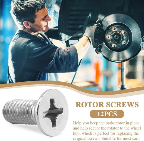 12Pcs Rotor Screws,Rotor Screws For Brake Discs,93600-06014-0H Stainless Steel Brake Disc Rotor Screws,Screw Rotor Brake Disc Retaining,Retaining ...