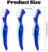 3 Pcs Hard Denture Brush, 3 Colors Premium Hygiene Denture Cleaning Brush for Denture Care, Double Sided Toothbrush with Multi-Layered Bristles & ...