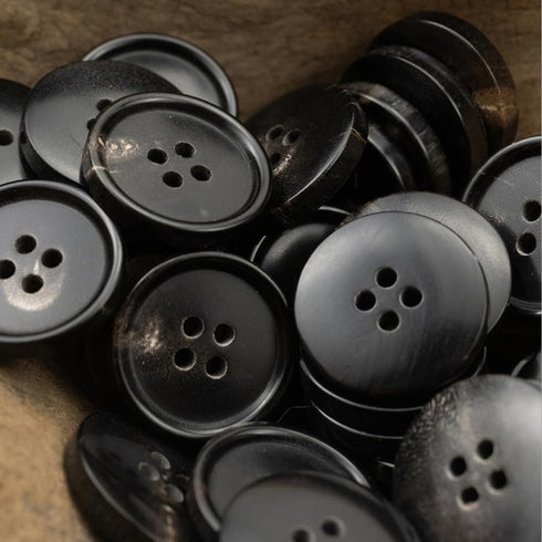 10 Pieces Large 1 Inch Natural Real Horn Buttons for Men's Blazer, Suit, Coats, Jacket, Overcoat, Winter Coat, Uniform Genuine Natural Horn Button...