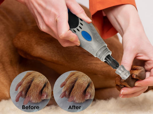 Dog Nail Grinder for Dremel - Safe and Painless Nail Trimmer Bits - 1/8" Pet Nail Grinder Wheel Work with Dremel Sanding Drums for Large Medium Sm...
