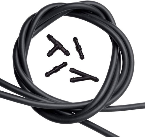 Windshield Washer Hose Kit - 2 Meter(78.8inch) Universal Washer Fluid Hose with 4 PCS Hose Connectors, Windshield Washer Line Suitable for Most Ca...