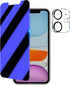iPhone 11 Anti Blue Light Privacy Screen Protector with Camera Lens Protector, Blue Light Blocking Eye Protection 9H Tempered Glass, Anti Glare An...