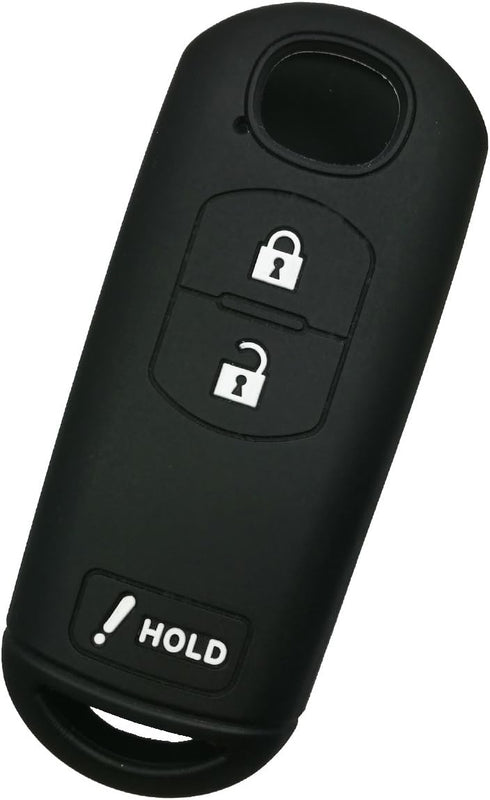 WAZSKE13D01 Alegender 3Btn Smart Key Fob Remote Covers Case Holder Jacket for 2016 2017 2018 2019 Mazda 3 CX3 CX5 CX7 CX9 SPEED3...
